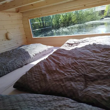 بيت للعطل Tinyhouse Direkt Am Angeln Ruderboot Sup Sauna Und Hot Tub *