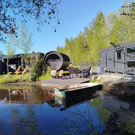 Tinyhouse Direkt Am Angeln Ruderboot Sup Sauna Und Hot Tub *