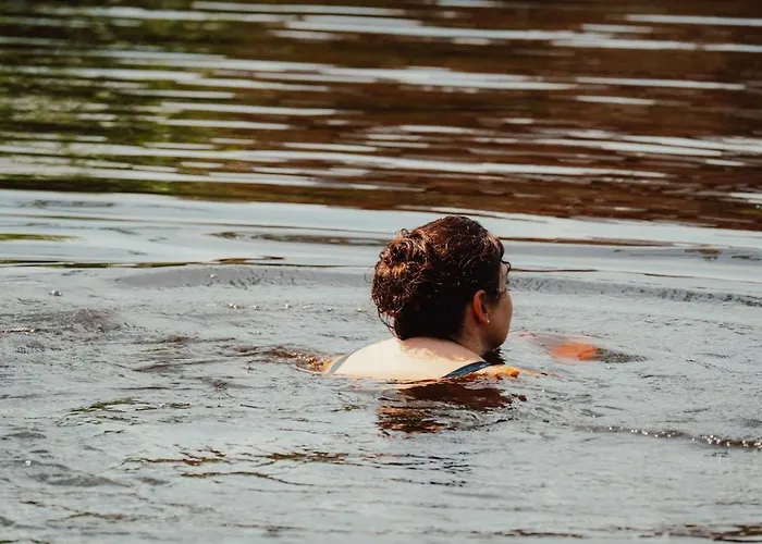 Tinyhouse Direkt Am Angeln Ruderboot Sup Sauna Und Hot Tub Dom wakacyjny