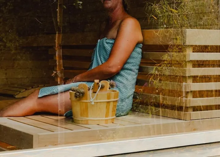 펜션 Tinyhouse Direkt Am Angeln Ruderboot Sup Sauna Und Hot Tub